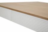 Tavolo rettangolare 8 posti bianco e marrone 180x60cm - Dindga