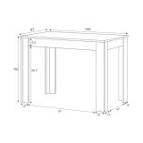 Tavolo salvaspazio rettangolare 6 posti bianco e rovere 109x67cm - Anat