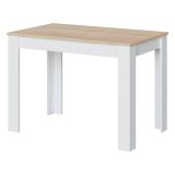 Tavolo salvaspazio rettangolare 6 posti bianco e rovere 109x67cm - Anat