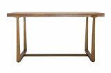 Tavolo vintage rettangolare 8 posti oro e marrone 150x90cm - Kazimir