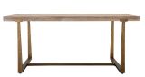 Tavolo vintage rettangolare 9 posti oro e marrone 180x90cm - Kazimir