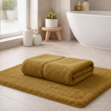 Telo Bagno Giallo Senape 100% Puro Cotone, Sfumatura Colore Struttura Senape - Sanamasa Luxury