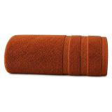 Telo Bagno Marrone Terracotta 100% Cotone Egiziano Pettinato e Mercerizzato, Sfumatura Colore Struttura Terracotta - Rovarero Luxury