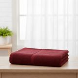 Telo Bagno Rosso Bordeaux 100% Puro Cotone, Sfumatura Colore Struttura Bordeaux - Sanaza Luxury