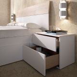 Testiera letto Acros, 161x4h100 cm, Bianco e Rovere