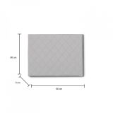 Testiera letto Arak, Cm 90x60, Bianco