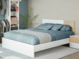 Testiera letto Armony, 266x34h89 cm, Bianco e Rovere