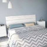 Testiera Letto Bianco Bianco Anticato Matrimoniale Colore Struttura Bianco 160x2.5 cm, Sfumatura Colore Struttura Anticato - Catino