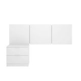 Testiera Letto Bianco Matrimoniale 157x34.2 cm, - Chanhom