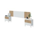 Testiera Letto Marrone Marrone Rovere Matrimoniale Colore Struttura Marrone 216x3 cm, Sfumatura Colore Struttura Rovere - Unala