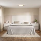 Testiera Letto Marrone Marrone Rovere Matrimoniale Colore Struttura Marrone 258.6x34.2 cm, Sfumatura Colore Struttura Rovere - Dujuan