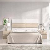 Testiera Letto Marrone Marrone Rovere Matrimoniale Colore Struttura Marrone 258.6x34.2 cm, Sfumatura Colore Struttura Rovere - Lucie