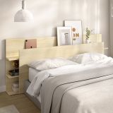 Testiera Letto Marrone Rovere Vani Libreria Piazza e Mezza 19x181 cm - Socorro