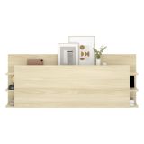 Testiera Letto Marrone Rovere Vani Libreria Piazza e Mezza 19x181 cm - Socorro