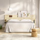 Testiera Letto Marrone Rovere Vani Libreria Piazza e Mezza 19x181 cm - Socorro