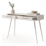 Toeletta Beige Cashmere 2 Cassetti Sfumatura Colore Ripiano Cashmere 187x40x52h cm, Materiale Struttura in Metallo - Katilaka