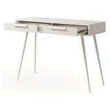 Toeletta Beige Cashmere 2 Cassetti Sfumatura Colore Ripiano Cashmere 187x40x52h cm, Materiale Struttura in Metallo - Katilaka