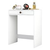 Toeletta Bianco Nero Specchio Incluso un Cassetto 70x85x40h cm, Colore Struttura Nero - Carde