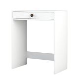 Toeletta Bianco Nero Specchio Incluso un Cassetto 70x85x40h cm, Colore Struttura Nero - Carde