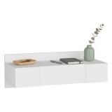 Toeletta Bianco Specchio Incluso 3 Ante 100x39x33h cm, Materiale Piano in Legno Nobilitato - Selci