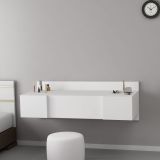 Toeletta Bianco Specchio Incluso 3 Ante 100x39x33h cm, Materiale Piano in Legno Nobilitato - Selci