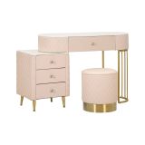 Toeletta classica vintage 120x40x75h cm rosa e oro - Guidobono