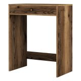 Toeletta Marrone Noce Specchio Incluso un Cassetto 70x85x40h cm, Materiale Piano in Legno Nobilitato - Carde