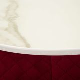 Toeletta Rosso oro un Cassetto Rivestimento in Velluto Trapuntato 52x52x70h cm, Materiale Struttura in Metallo - Mbale