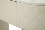Toeletta shabby elegante 120x40x75h cm bianco e oro - Guidobono