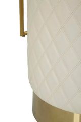 Toeletta shabby elegante 120x40x75h cm bianco e oro - Guidobono