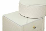 Toeletta shabby elegante 120x40x75h cm bianco e oro - Guidobono