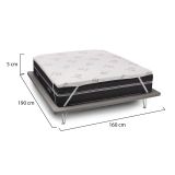 Topper matrimoniale Afella, Anti acaro e Anallergico, Cm 160x190h5