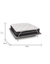Topper matrimoniale Lucilla, Topper rinnova materasso sfoderabile in Memory Foam e fibre di Rame, 100% Made in Italy, Anti acaro e Anallergico, Cm 160x190h5