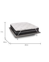 Topper matrimoniale Lucilla, Topper rinnova materasso sfoderabile in Memory Foam e fibre di Rame, 100% Made in Italy, Anti acaro e Anallergico, Cm 160x200h5