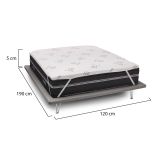 Topper piazza e mezza Airo, Anti acaro e Anallergico, Cm 120x190h5