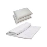 Topper Singolo Bianco Sfoderabile 1 Guanciale Incluso Trattamento Silver 190x80x5h cm, Misura Materasso Compatibile 80x190 cm Made in Italy