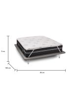 Topper singolo Luisella, Topper rinnova materasso sfoderabile in Memory Foam e fibre di Rame, 100% Made in Italy, Anti acaro e Anallergico, Cm 80x190h5