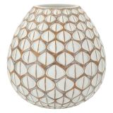 Vaso Beige Bianco Crema Colore Struttura Bianco Diametro 10.5 cm, Sfumatura Colore Struttura Crema - Bareti
