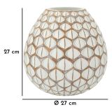 Vaso Beige Bianco Crema Colore Struttura Bianco Diametro 10.5 cm, Sfumatura Colore Struttura Crema - Bareti