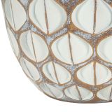 Vaso Beige Bianco Crema Colore Struttura Bianco Diametro 8 cm, Sfumatura Colore Struttura Crema - Barati