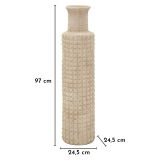 Vaso Beige Finitura Effetto Sabbia Diametro 14 cm, - Fati
