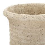 Vaso Beige Finitura Effetto Sabbia Diametro 18 cm, - Fatenoti