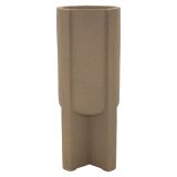 Vaso Beige Finitura Geometrica, - Fatigava