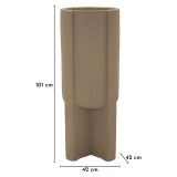 Vaso Beige Finitura Geometrica, - Fatigava