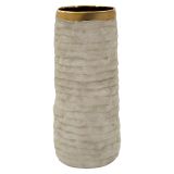 Vaso Beige oro Finitura Naturale Colore Struttura oro, Diametro 11 cm - Fasimo