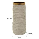 Vaso Beige oro Finitura Naturale Colore Struttura oro, Diametro 11 cm - Fasimo