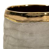 Vaso Beige oro Finitura Naturale Colore Struttura oro, Diametro 11 cm - Fasimo