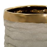 Vaso Beige oro Finitura Naturale Colore Struttura oro, - Fasezaha