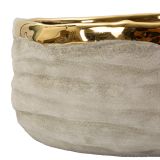 Vaso Beige oro Finitura Naturale Colore Struttura oro, - Leonar