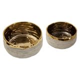 Vaso Beige oro Finitura Naturale Colore Struttura oro, - Leonar